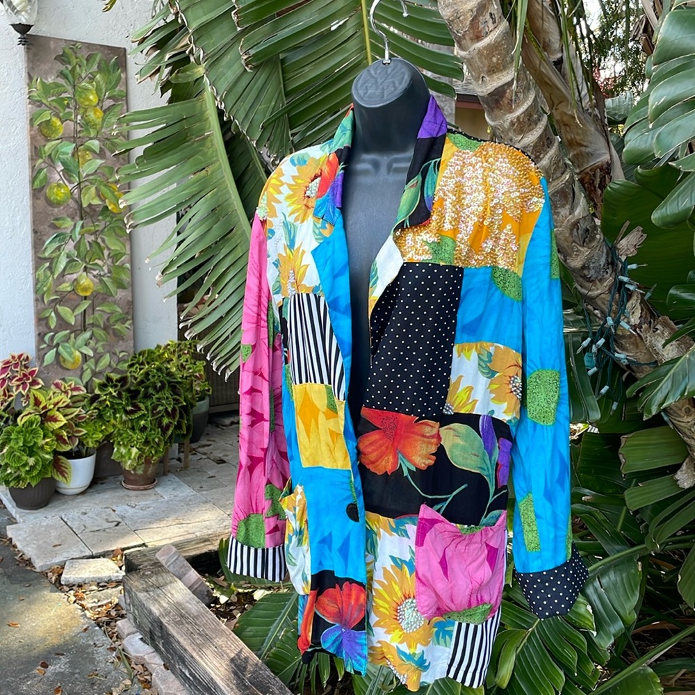 Faith patchwork sequin bohemian jacket
